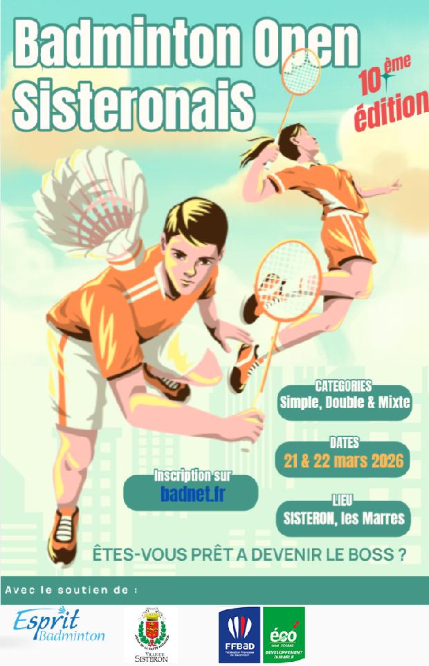10ème Eco Badminton Open Sisteronais